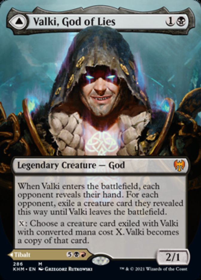 Valki, God of Lies // Tibalt, Cosmic Impostor (Borderless) [Kaldheim] | Tables and Towers