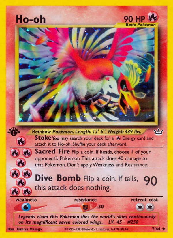 Ho-oh (7/64) [Neo Revelation 1st Edition] | Tables and Towers