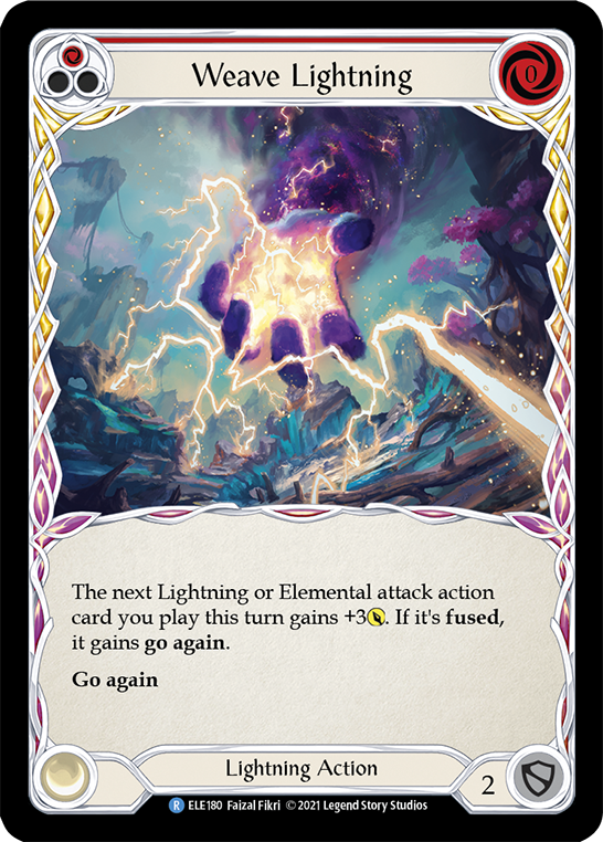 Weave Lightning (Red) [ELE180] (Tales of Aria)  1st Edition Normal | Tables and Towers