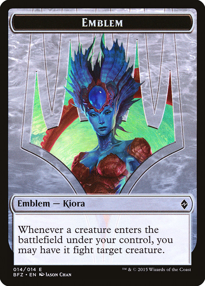 Kiora, Master of the Depths Emblem [Battle for Zendikar Tokens] | Tables and Towers