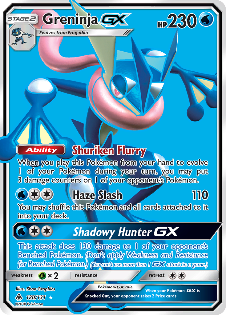 Greninja GX (120/131) [Sun & Moon: Forbidden Light] | Tables and Towers