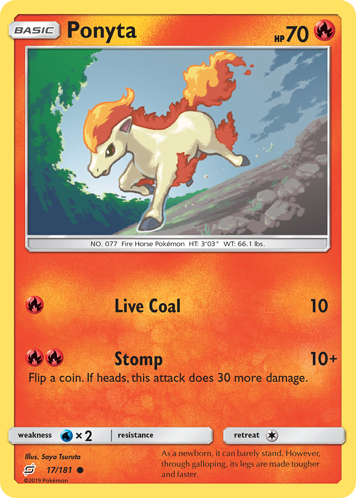 Ponyta (17/181) [Sun & Moon: Team Up] | Tables and Towers