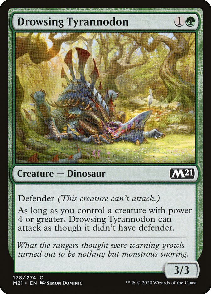 Drowsing Tyrannodon [Core Set 2021] | Tables and Towers