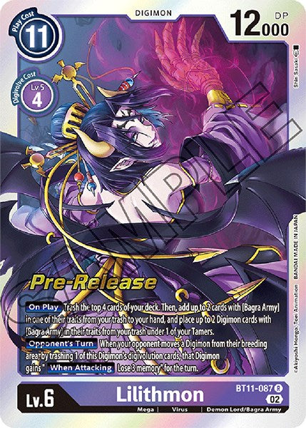 Lilithmon [BT11-087] [Dimensional Phase Pre-Release Promos] | Tables and Towers