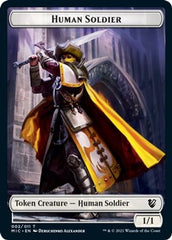 Eldrazi Spawn // Human Soldier Double-Sided Token [Innistrad: Midnight Hunt Commander Tokens] | Tables and Towers