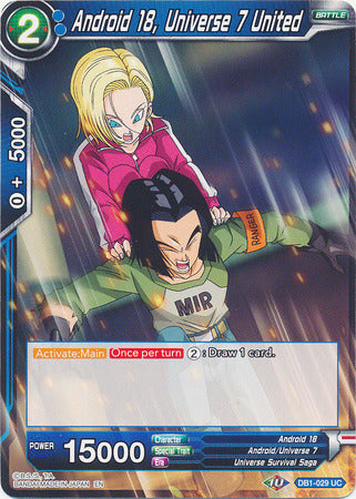 Android 18, Universe 7 United (DB1-029) [Dragon Brawl] | Tables and Towers