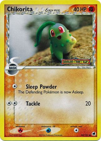 Chikorita (44/101) (Delta Species) (Stamped) [EX: Dragon Frontiers] | Tables and Towers