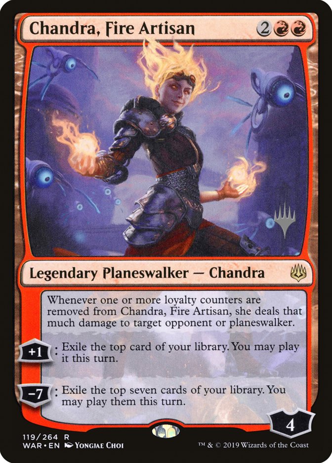 Chandra, Fire Artisan (Promo Pack) [War of the Spark Promos] | Tables and Towers