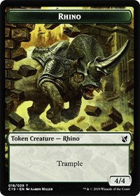 Rhino // Egg Double-Sided Token [Commander 2019 Tokens] | Tables and Towers