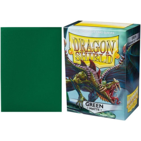Dragon Shield Sleeves: Matte Green (Box of 100) | Tables and Towers