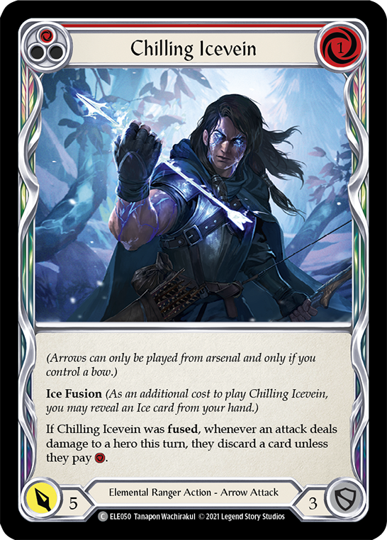 Chilling Icevein (Red) [ELE050] (Tales of Aria)  1st Edition Rainbow Foil | Tables and Towers