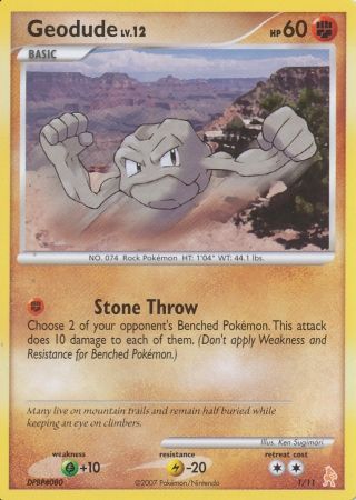 Geodude (1/11) [Diamond & Pearl: Trainer Kit - Lucario] | Tables and Towers