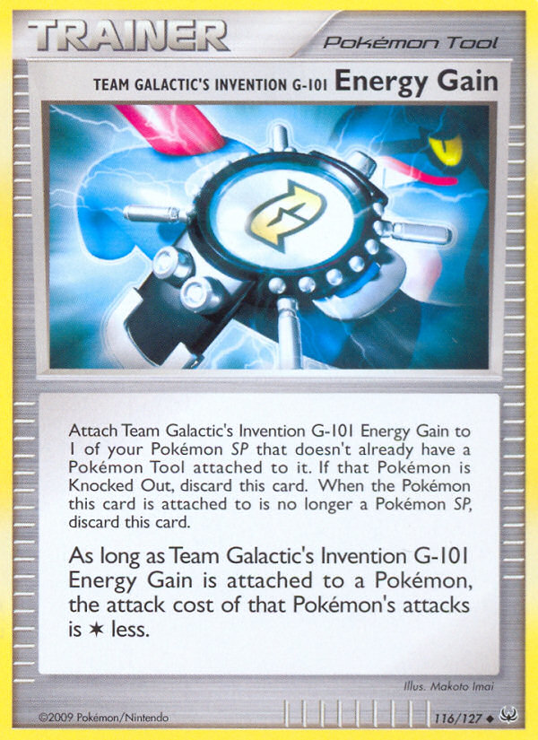 Team Galactic's Invention G-101 Energy Gain (116/127) [Platinum: Base Set] | Tables and Towers