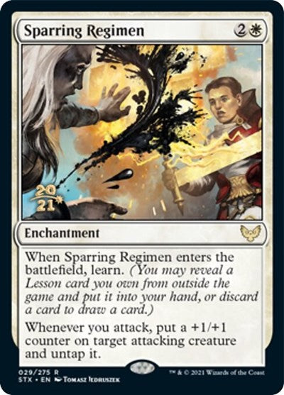 Sparring Regimen [Strixhaven: School of Mages Prerelease Promos] | Tables and Towers