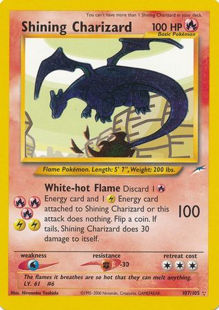 Shining Charizard (107/105) [Neo Destiny Unlimited] | Tables and Towers