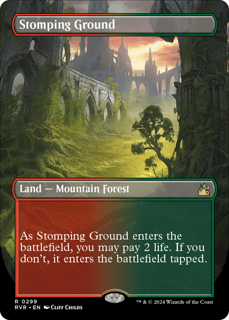 Stomping Ground (Borderless) [Ravnica Remastered] | Tables and Towers