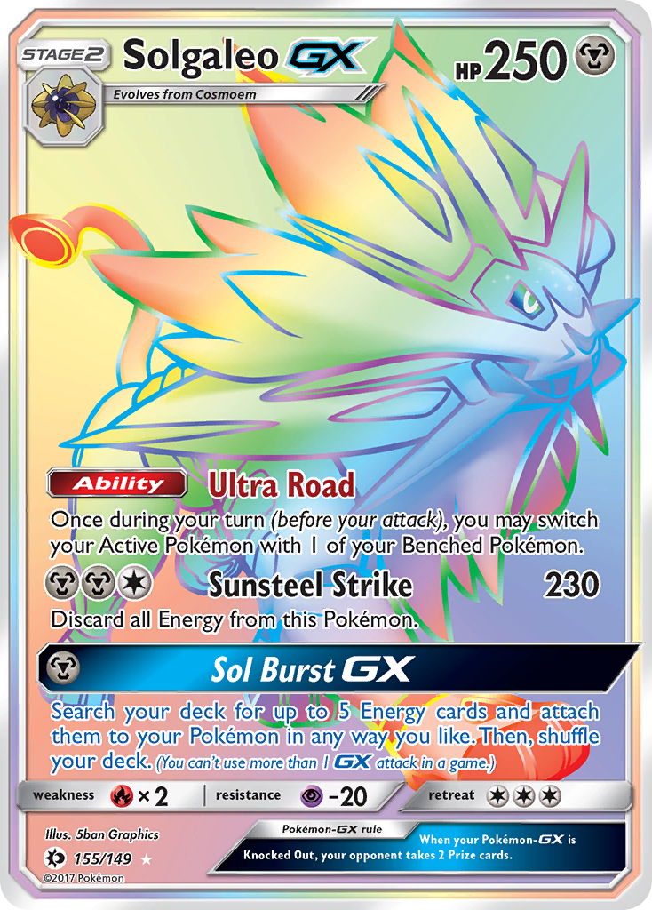 Solgaleo GX (155/149) [Sun & Moon: Base Set] | Tables and Towers