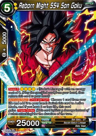 Reborn Might SS4 Son Goku (Starter Deck - The Crimson Saiyan) (SD5-04) [Colossal Warfare] | Tables and Towers