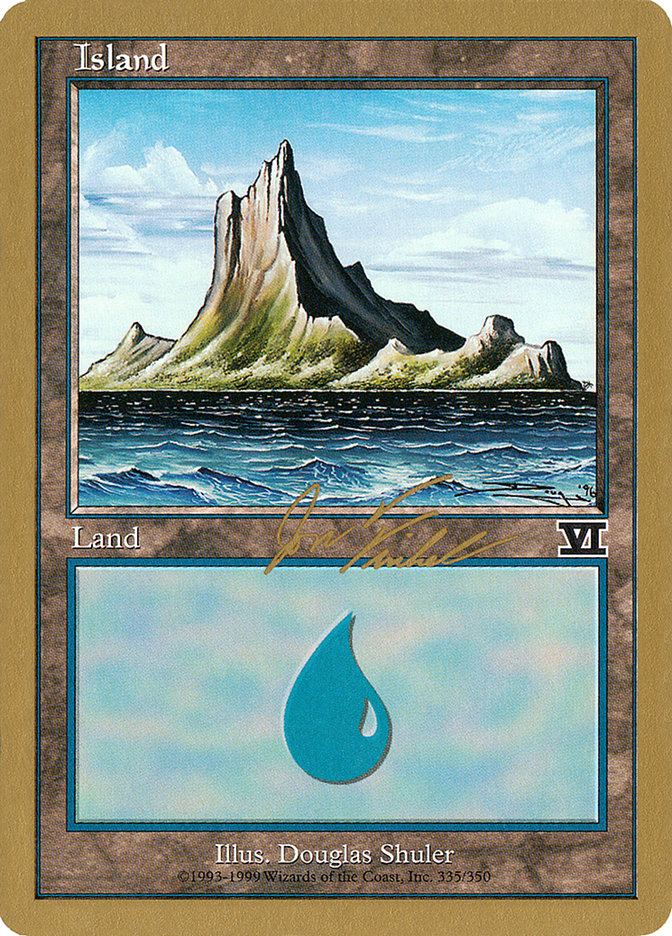 Island (jf335) (Jon Finkel) [World Championship Decks 2000] | Tables and Towers