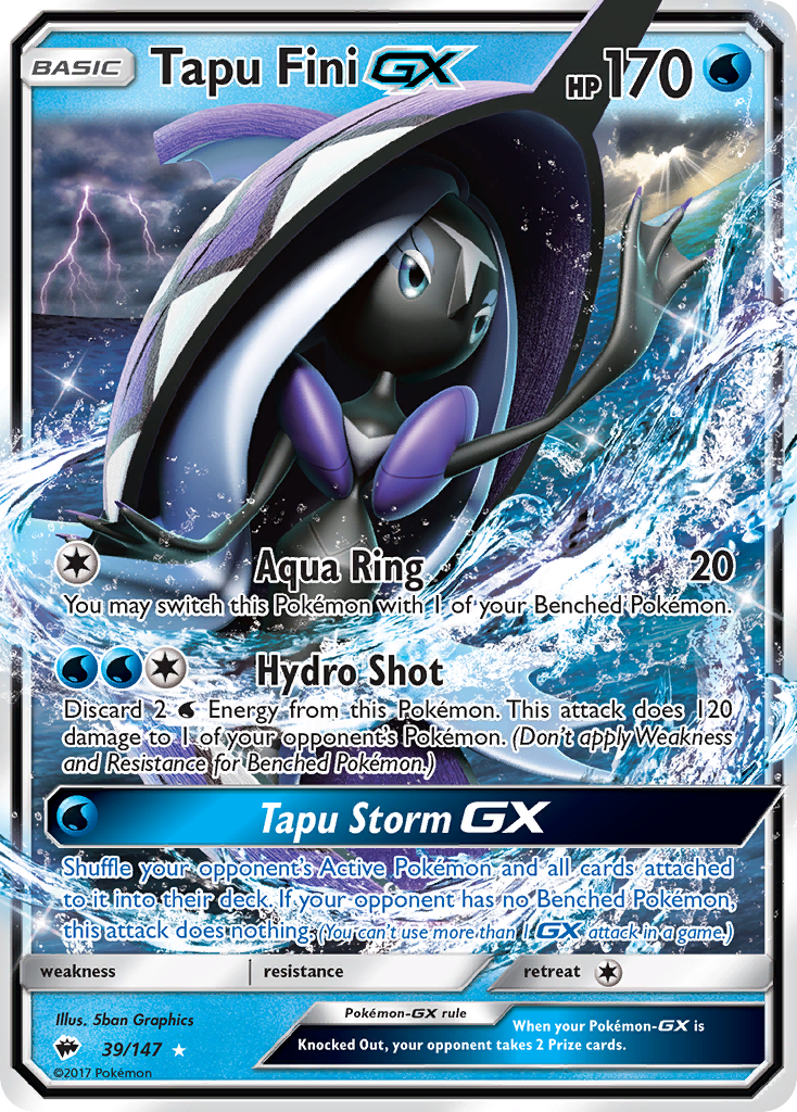 Tapu Fini GX (39/147) [Sun & Moon: Burning Shadows] | Tables and Towers