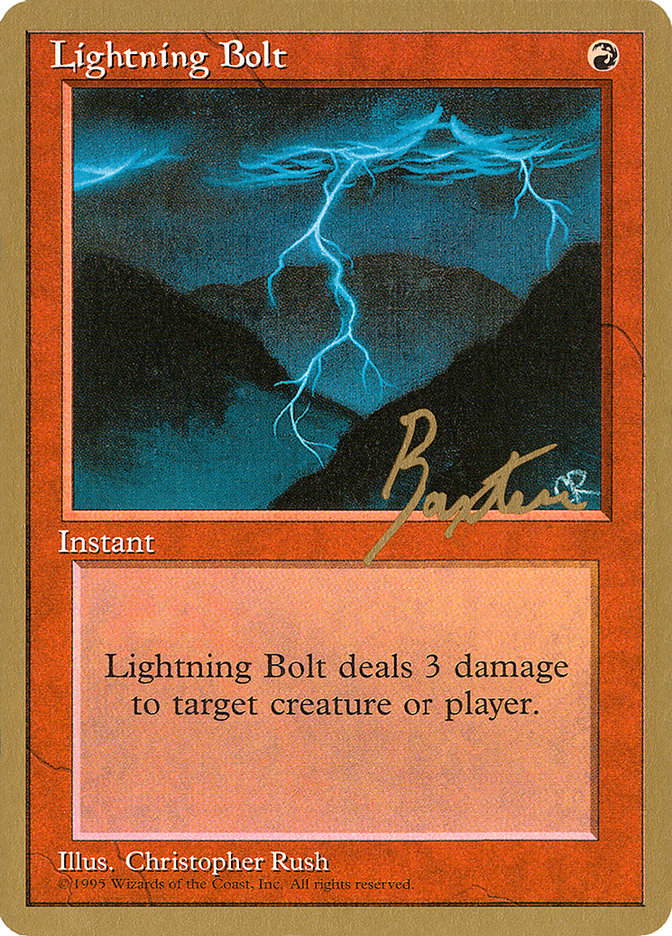 Lightning Bolt (George Baxter) [Pro Tour Collector Set] | Tables and Towers