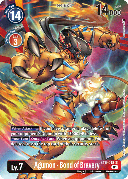 Agumon - Bond of Bravery [BT6-018] (Alternate Art) [Double Diamond] | Tables and Towers