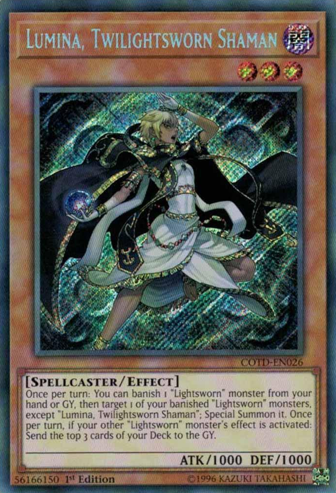 Lumina, Twilightsworn Shaman [COTD-EN026] Secret Rare | Tables and Towers