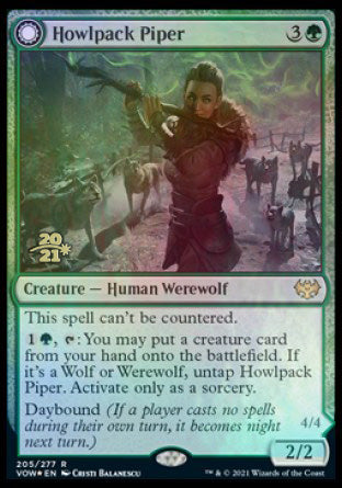 Howlpack Piper // Wildsong Howler [Innistrad: Crimson Vow Prerelease Promos] | Tables and Towers