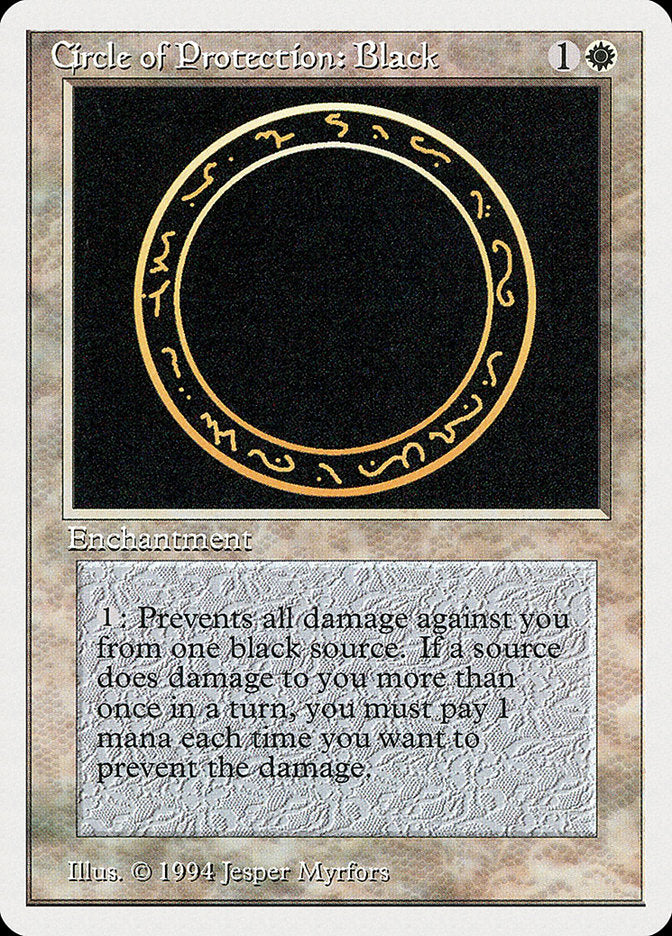 Circle of Protection: Black [Summer Magic / Edgar] | Tables and Towers