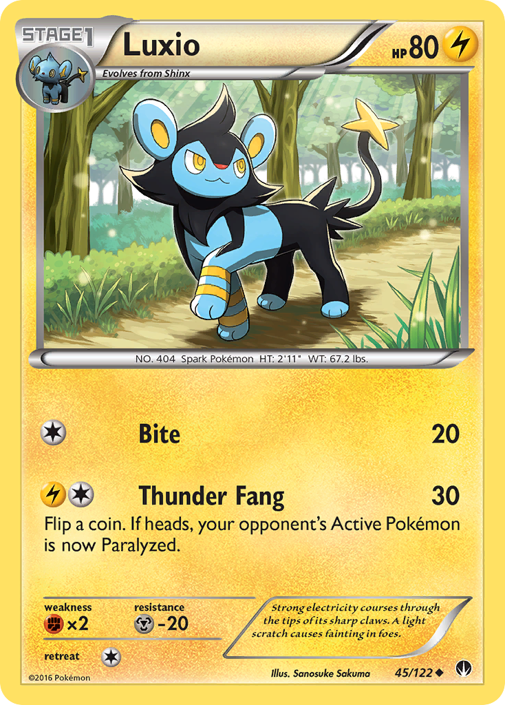 Luxio (45/122) [XY: BREAKpoint] | Tables and Towers