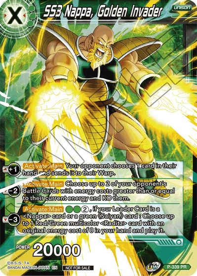 SS3 Nappa, Golden Invader (P-339) [Saiyan Showdown Prerelease Promos] | Tables and Towers