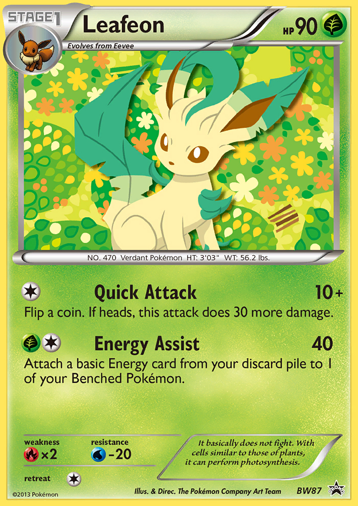 Leafeon (BW87) [Black & White: Black Star Promos] | Tables and Towers