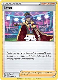 Leon (154/185) (Theme Deck Exclusive) [Sword & Shield: Vivid Voltage] | Tables and Towers