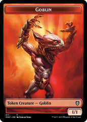 Rebel // Goblin Double-Sided Token [Phyrexia: All Will Be One Commander Tokens] | Tables and Towers