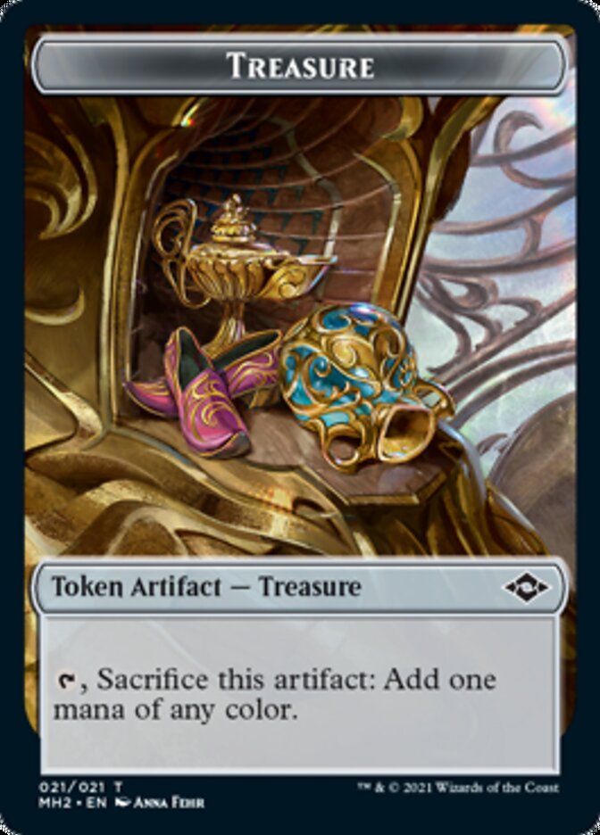 Treasure (21) // Zombie Double-Sided Token [Modern Horizons 2 Tokens] | Tables and Towers