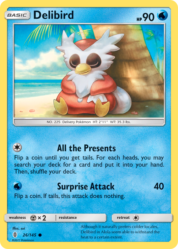 Delibird (26/145) [Sun & Moon: Guardians Rising] | Tables and Towers