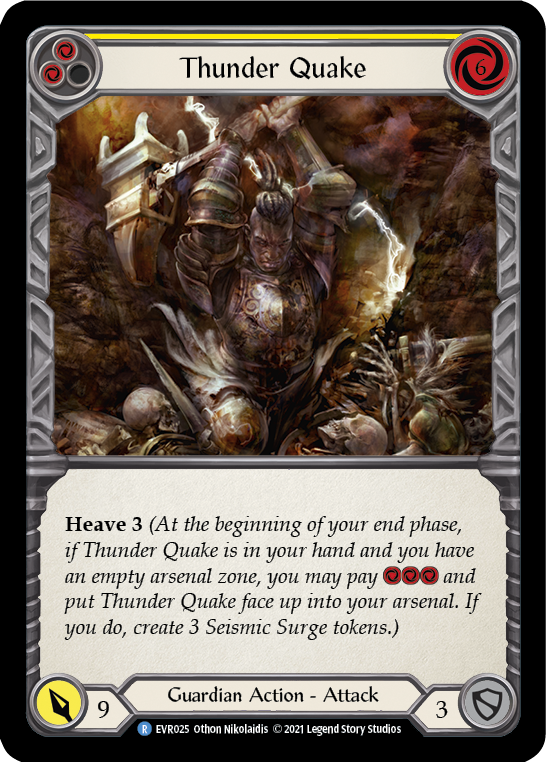 Thunder Quake (Yellow) [EVR025] (Everfest)  1st Edition Rainbow Foil | Tables and Towers