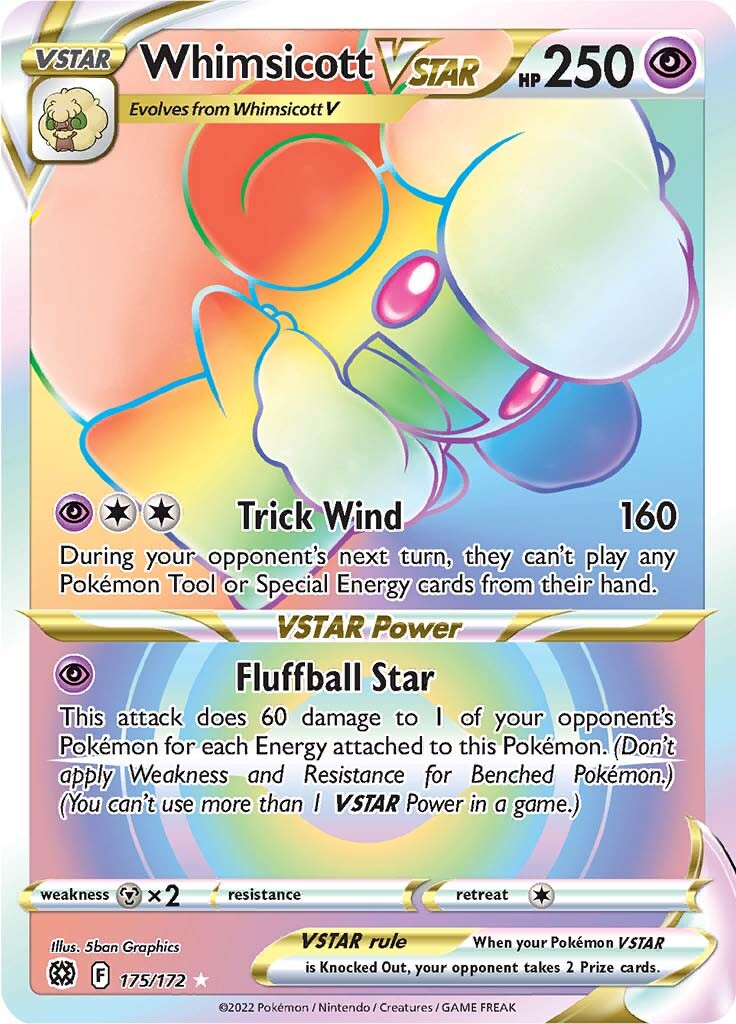 Whimsicott VSTAR (175/172) [Sword & Shield: Brilliant Stars] | Tables and Towers