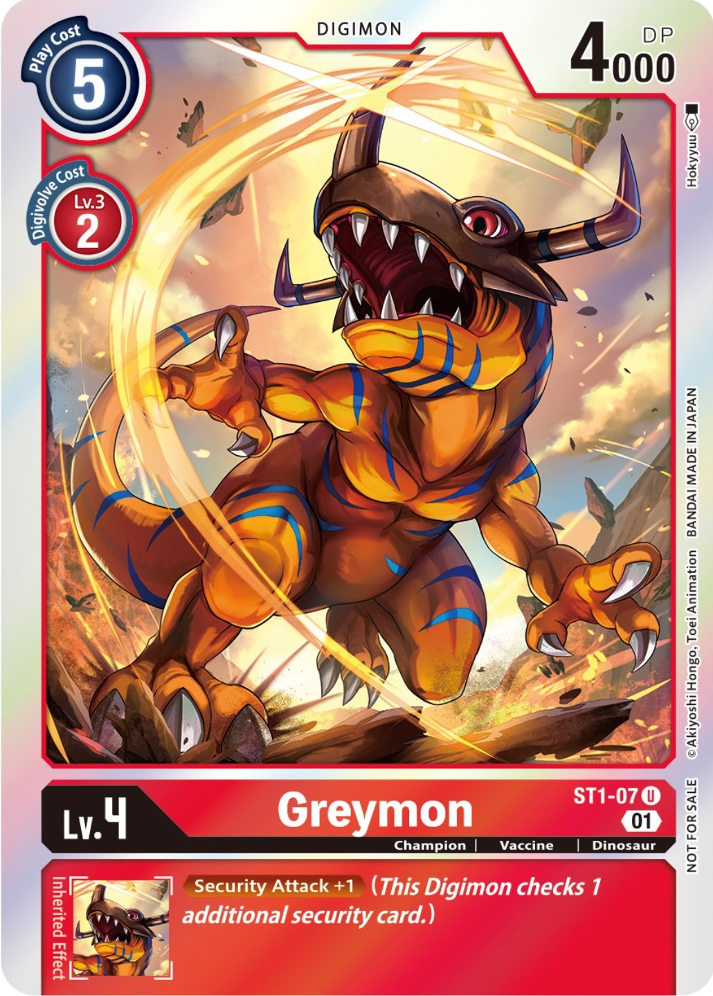 Greymon [ST1-07] (ST-11 Special Entry Pack) [Starter Deck: Gaia Red Promos] | Tables and Towers