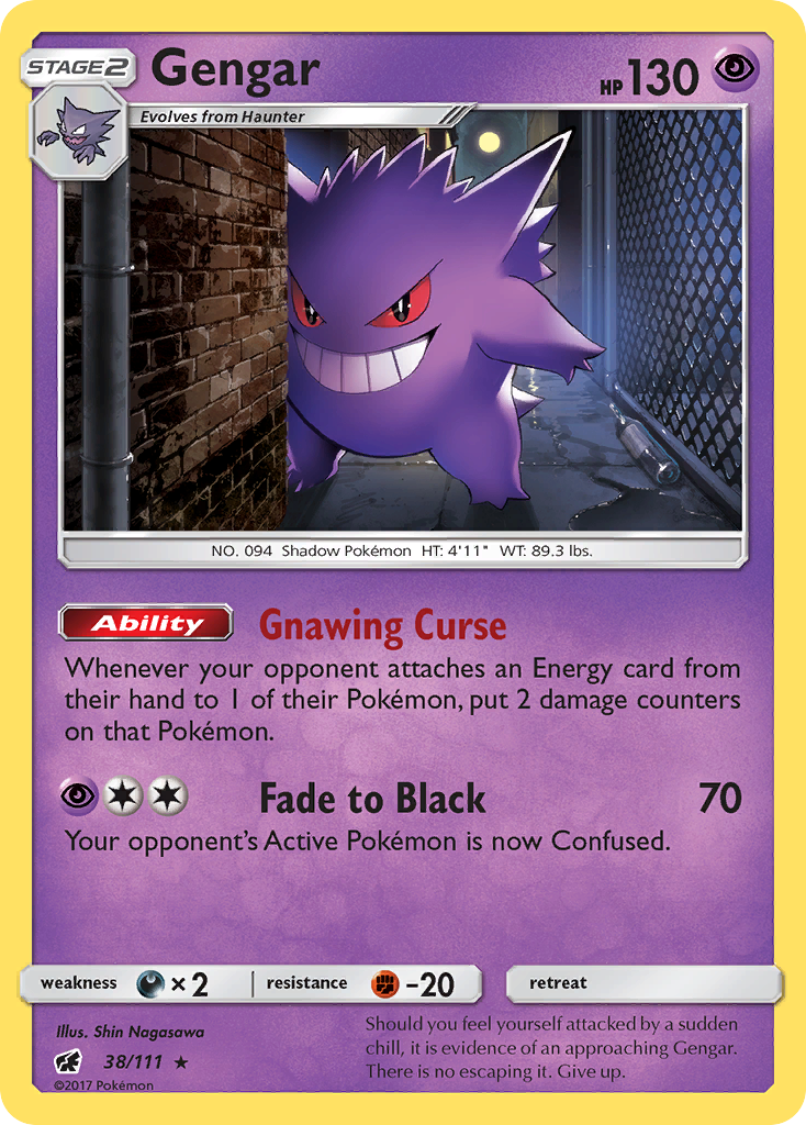 Gengar (38/111) [Sun & Moon: Crimson Invasion] | Tables and Towers