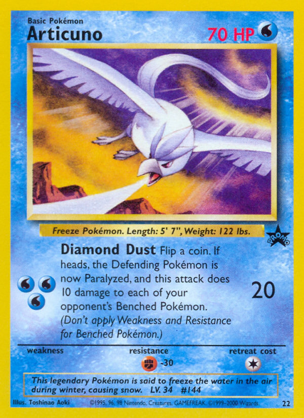 Articuno (22) [Wizards of the Coast: Black Star Promos] | Tables and Towers