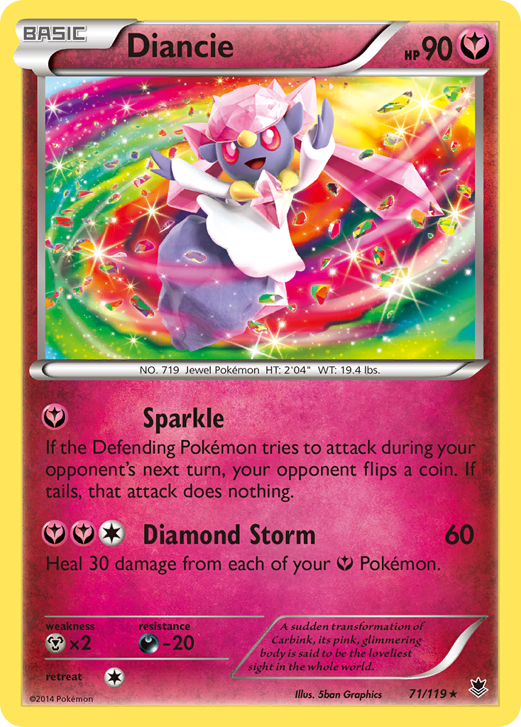 Diancie (71/119) [XY: Phantom Forces] | Tables and Towers