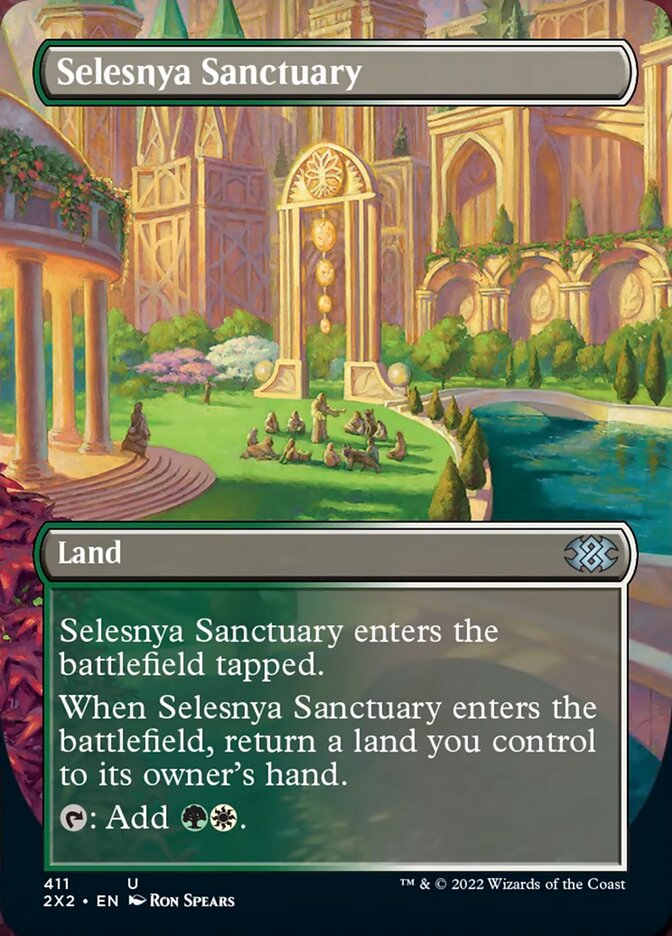 Selesnya Sanctuary (Borderless Alternate Art) [Double Masters 2022] | Tables and Towers