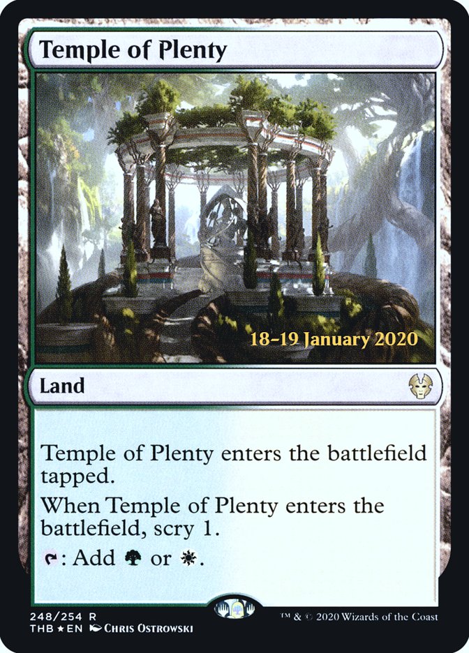 Temple of Plenty [Theros Beyond Death Prerelease Promos] | Tables and Towers