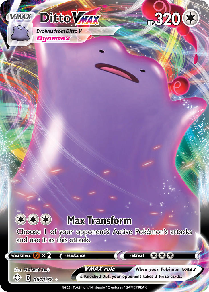 Ditto VMAX (051/072) [Sword & Shield: Shining Fates] | Tables and Towers