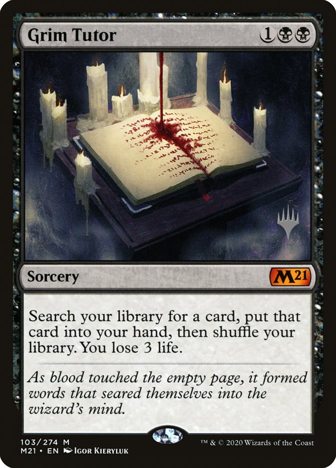 Grim Tutor (Promo Pack) [Core Set 2021 Promos] | Tables and Towers