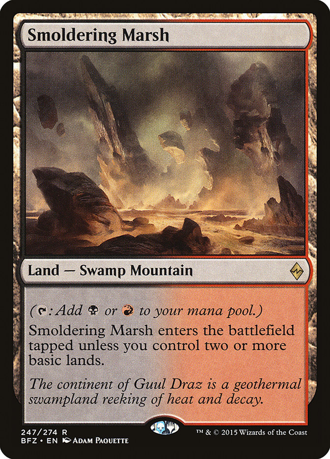 Smoldering Marsh [Battle for Zendikar] | Tables and Towers