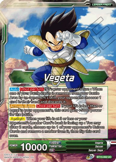 Vegeta // Vegeta, Destined Confrontation (BT15-062) [Saiyan Showdown Prerelease Promos] | Tables and Towers