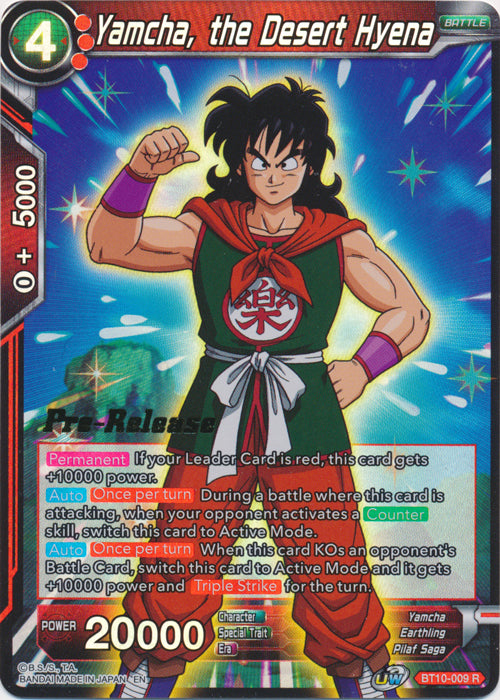 Yamcha, the Desert Hyena (BT10-009) [Rise of the Unison Warrior Prerelease Promos] | Tables and Towers