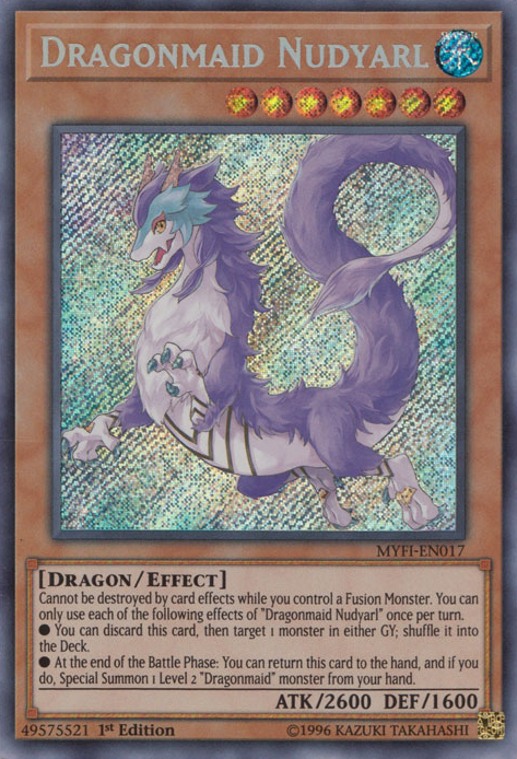 Dragonmaid Nudyarl [MYFI-EN017] Secret Rare | Tables and Towers